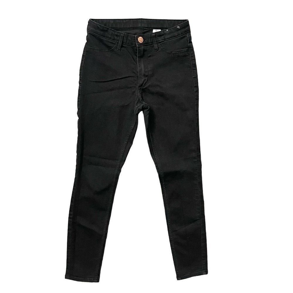 H&M &Denim Girl’s Black Skinny Fit Adjustable Waist Jegging Denim Jeans Size 10